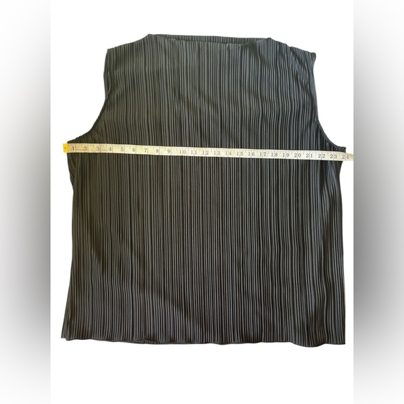 Rafaella LINED PLISSE TOP Black Size Large - Picture 5 of 8